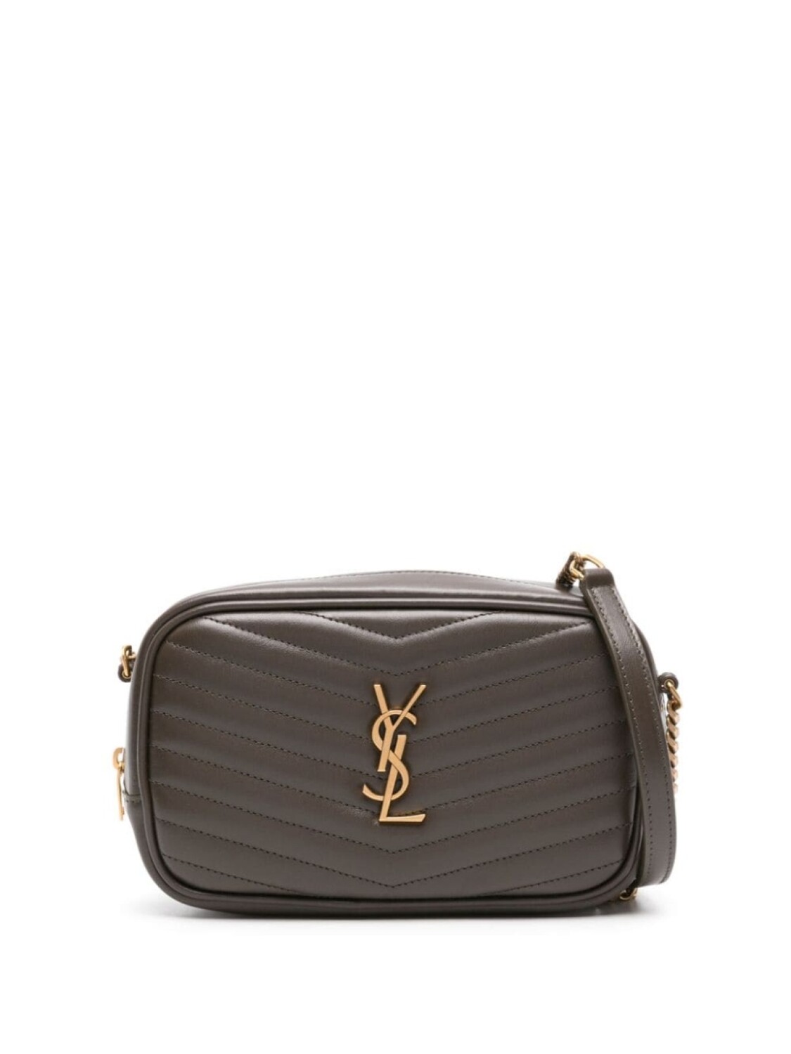 

Saint Laurent сумка через плечо Lou с шевронной отделкой, зеленый