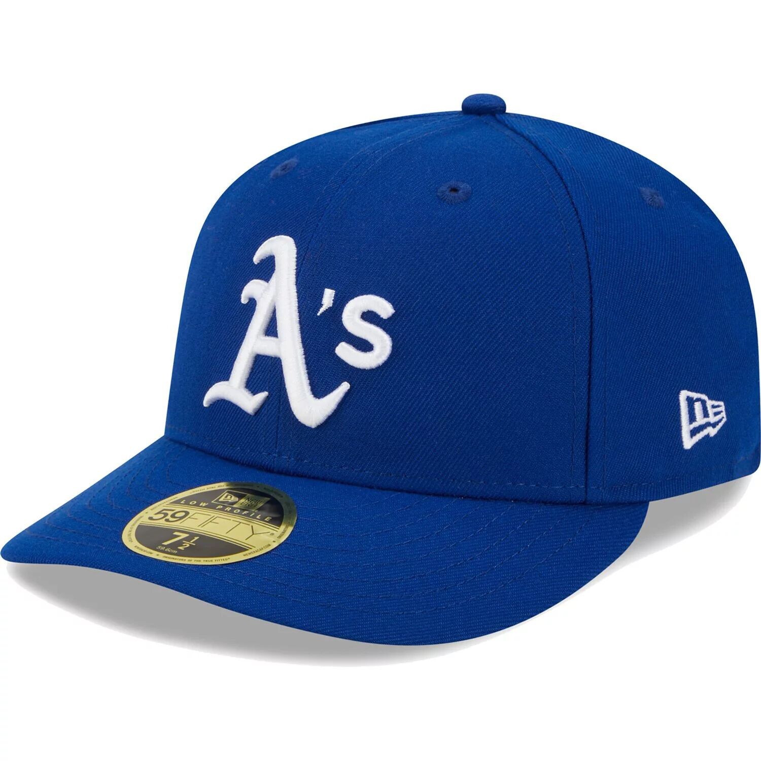 

Мужская облегающая шляпа New Era Royal Oakland Athletics с белым логотипом 59FIFTY