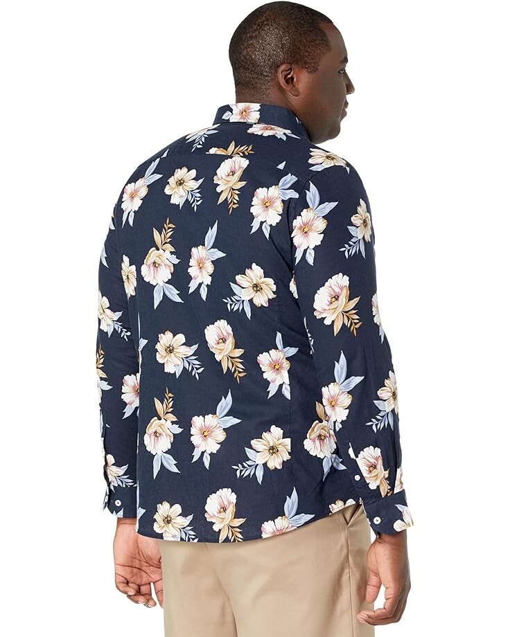 

Рубашка Johnny Bigg Big & Tall Tomas Floral Linen Shirt, темно-синий