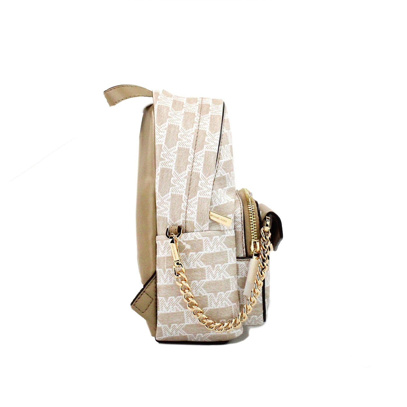Michael Kors Maisie Mini Camel Signature Canvas 2-n-1 Женская сумка-рюкзак для карточек, мультиколор