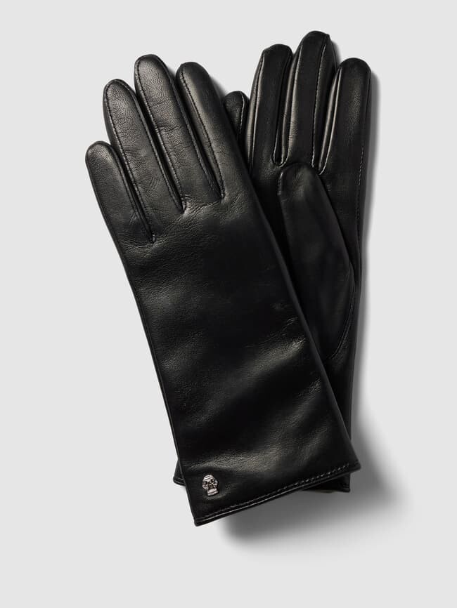 

Модель кожаных перчаток "CLASSIC WOOL" Roeckl, черный