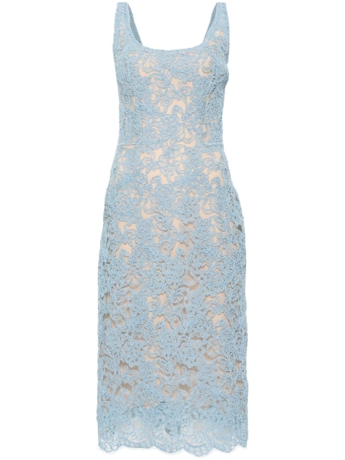 

Ermanno Scervino кружевное платье миди, синий