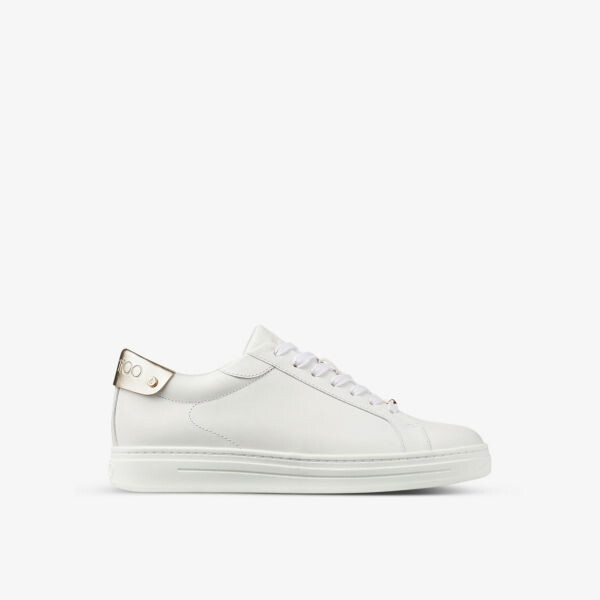 

Кожаные низкие кеды с логотипом Rome/F Jimmy Choo, белый