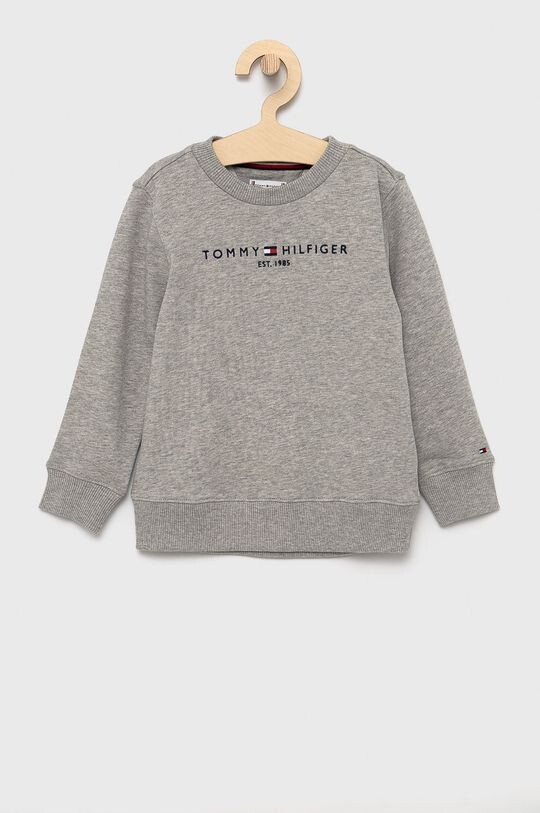 Детская хлопковая толстовка Tommy Hilfiger, серый