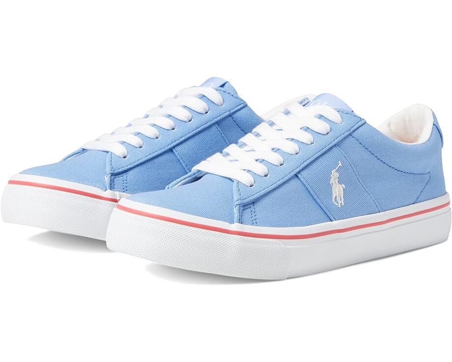 

Кроссовки Polo Ralph Lauren Sayer, цвет Blue Recycled Canvas/Coral/White Pony Player