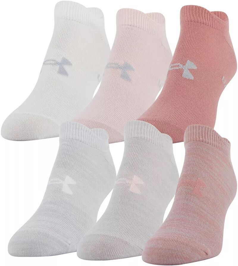

Женские носки Under Armour Essential 2.0 No Show — 6 шт., розовый