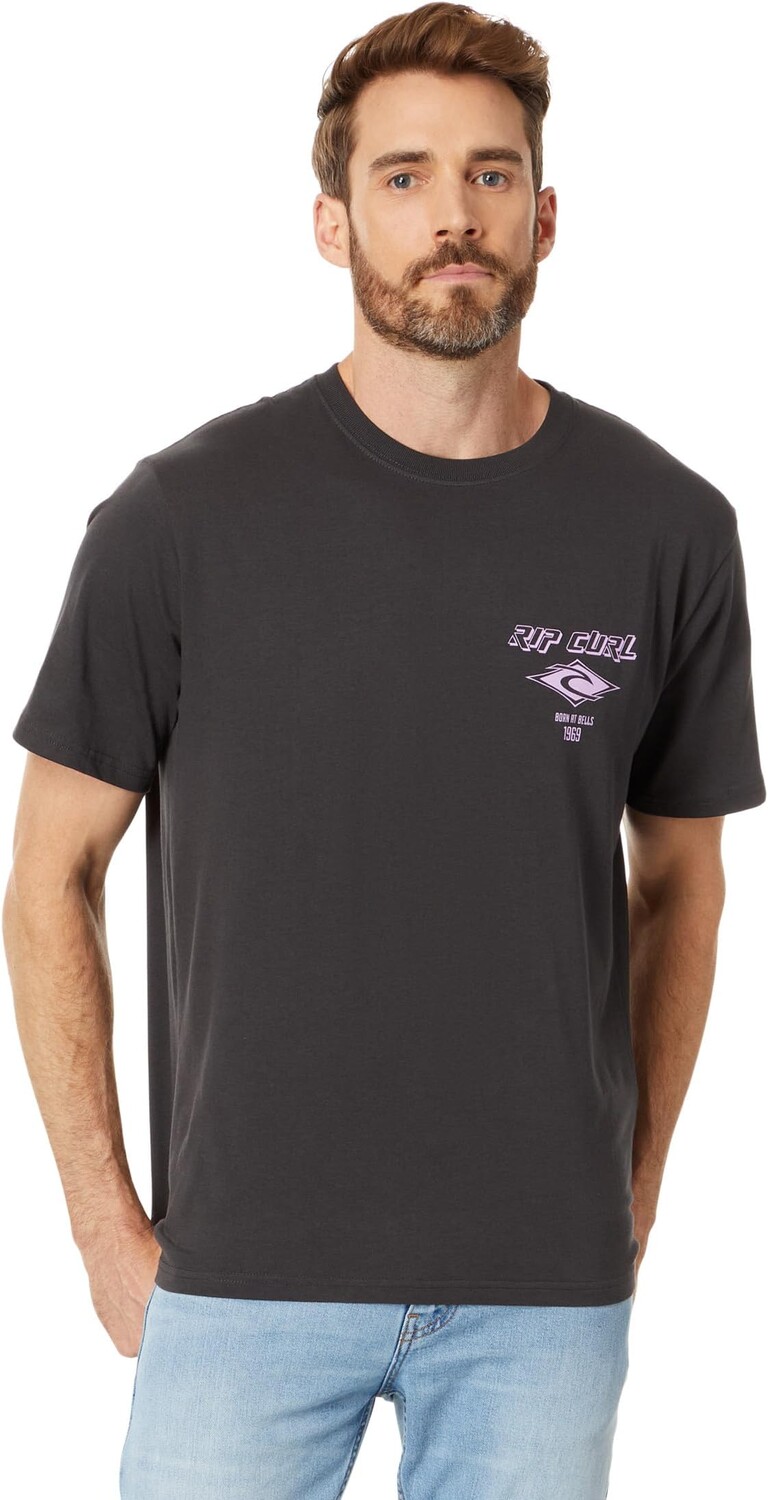 

Футболка с короткими рукавами Fade Out Icon Rip Curl, цвет Black/Purple