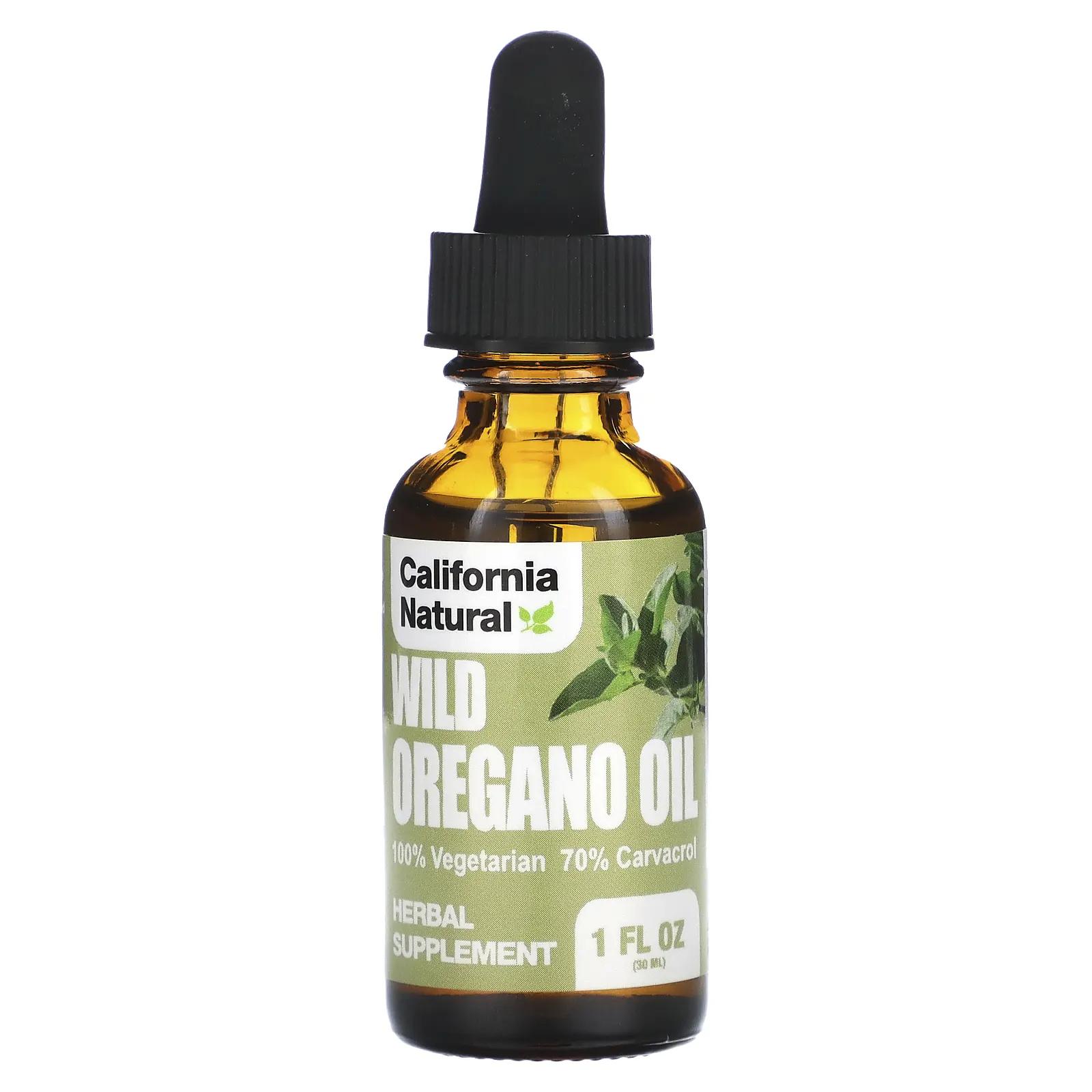 California Natural Масло дикого орегано 1 унция (30 мл) vitality works масло орегано 30 мл 1 жидк унция