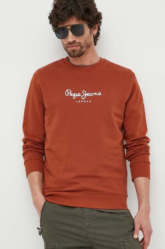 

Толстовка из хлопка Pepe Jeans, коричневый