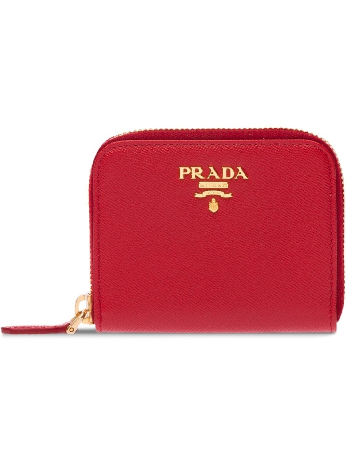 

Prada кошелек для монет из сафьяновой кожи, красный