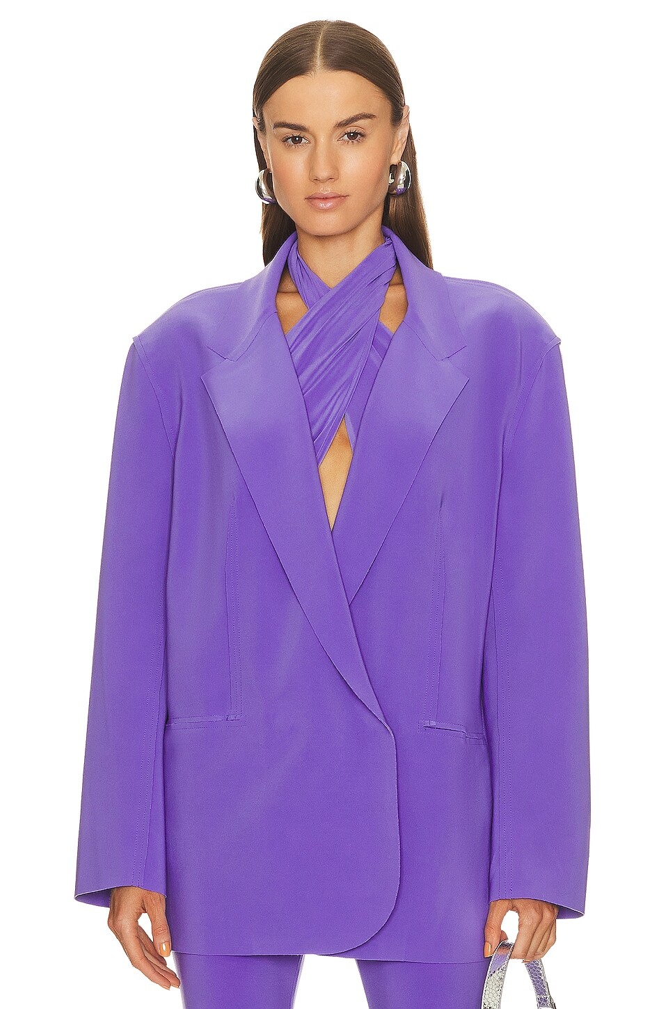 

Куртка Norma Kamali x REVOLVE Oversized Double Breasted, цвет Grape