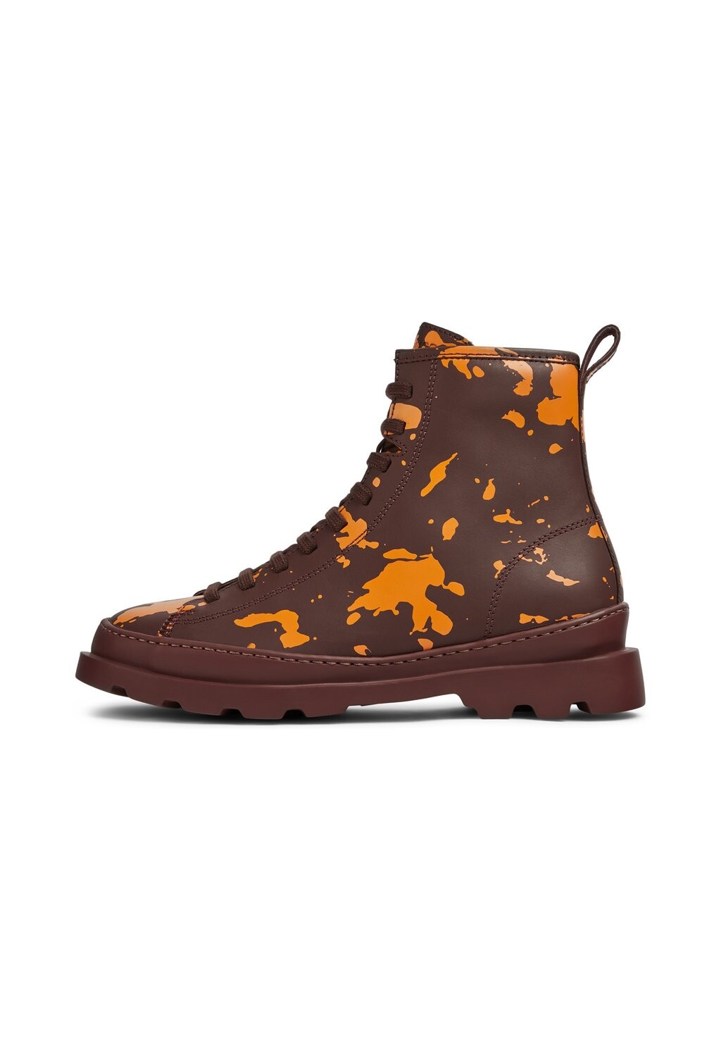 

Ботильоны на шнуровке Camper БРУТ, цвет bordeaux orange