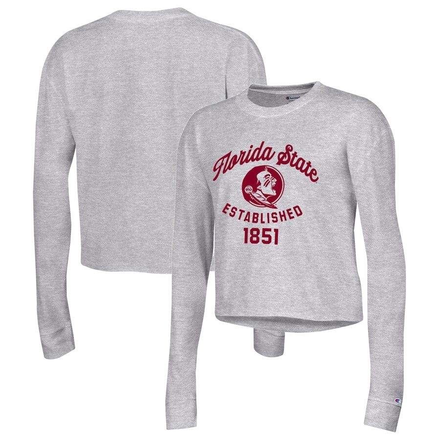 

Футболка с длинным рукавом Champion Florida State Seminoles, серый