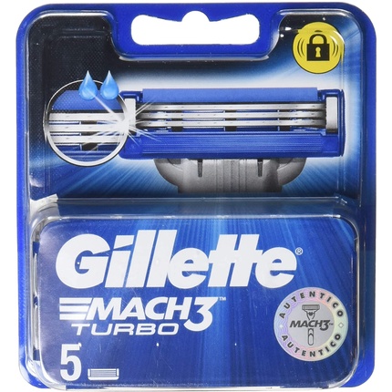 Мужская бритва Mach3 Turbo, 5 сменных лезвий, Gillette