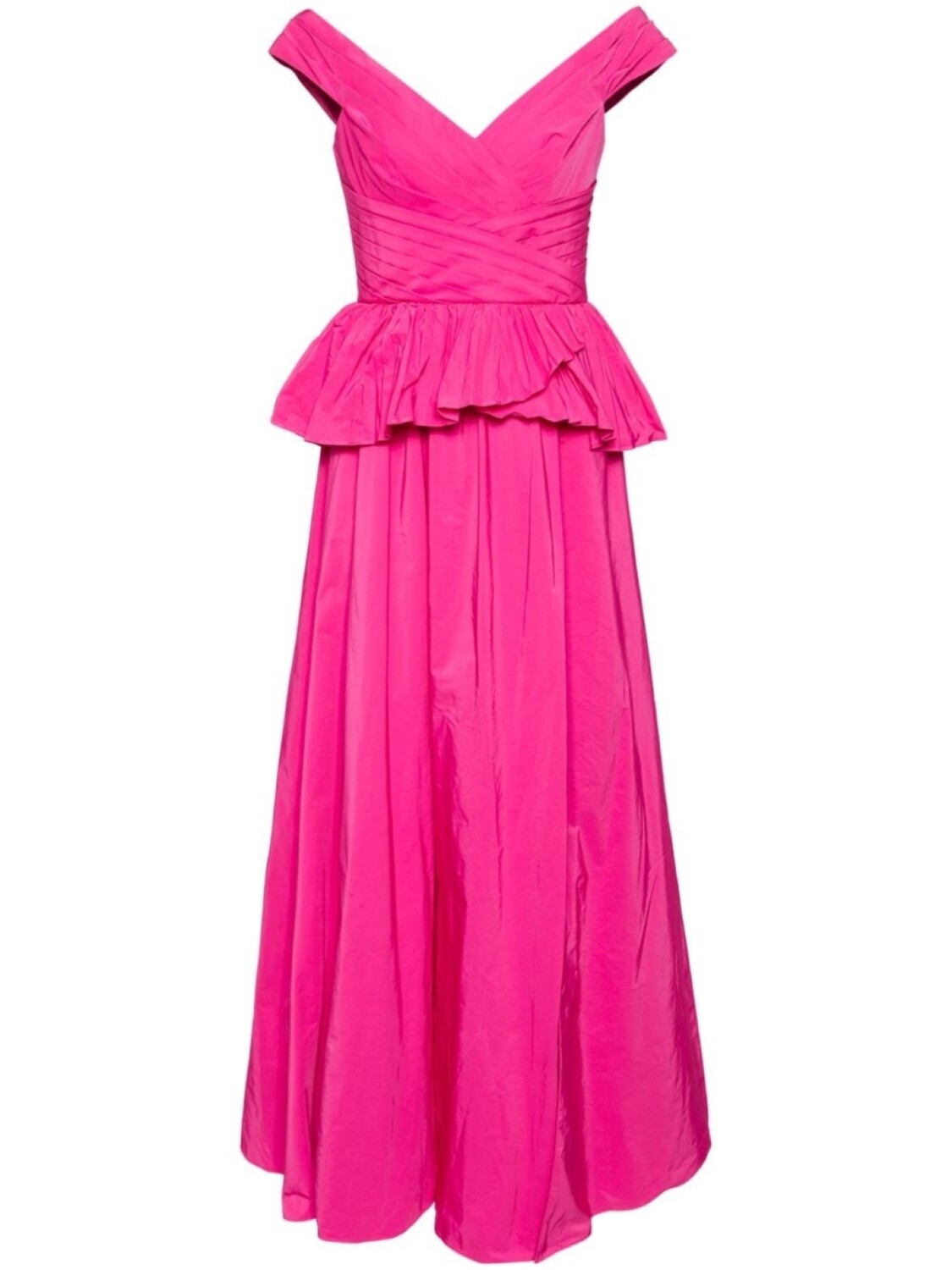 

Marchesa Notte платье из тафты с драпировкой, розовый