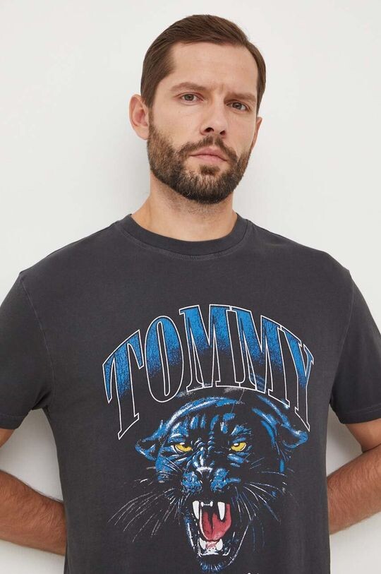 

Хлопковая футболка Tommy Jeans, серый