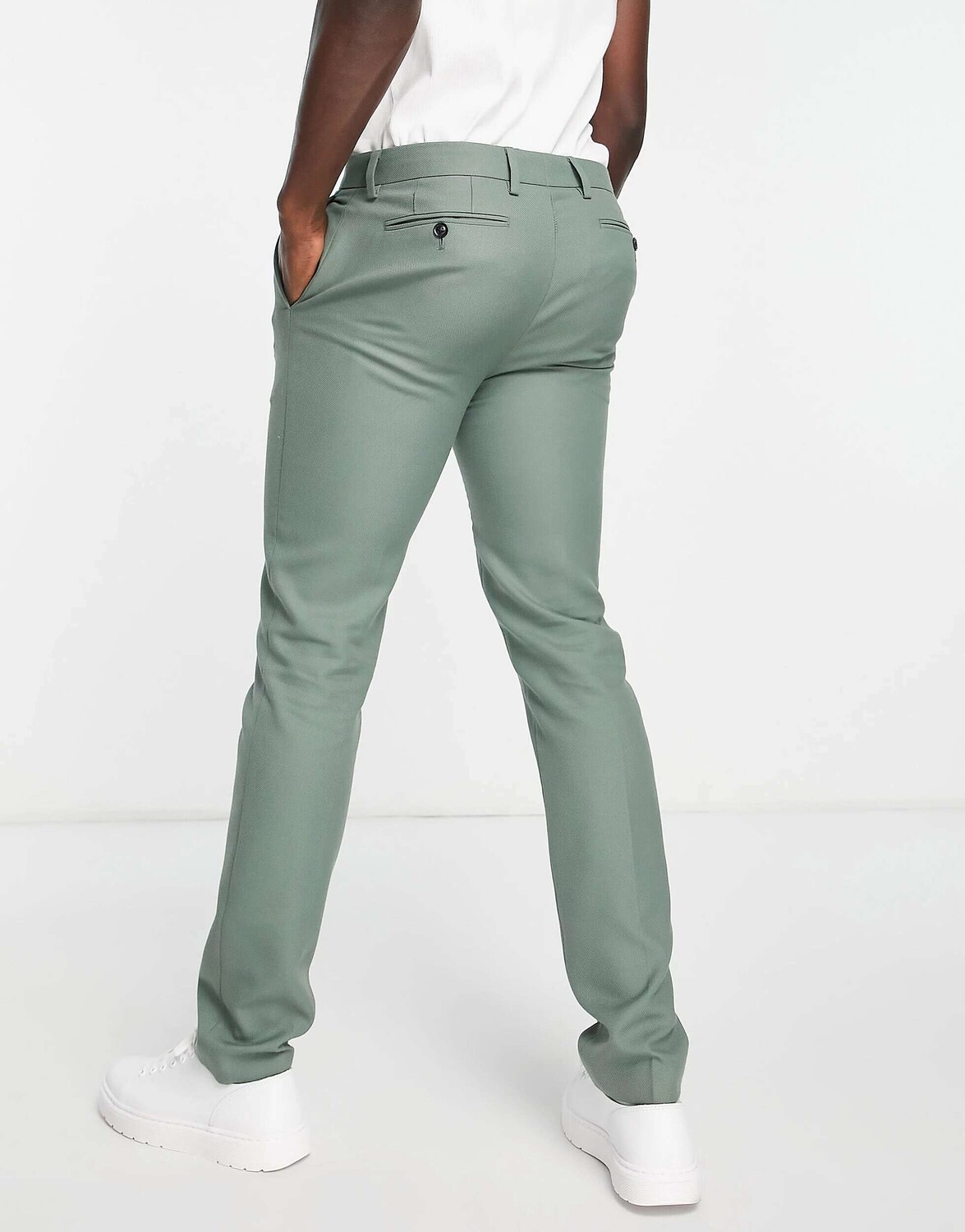 

Зеленые фактурные брюки-скинни Topman, Зеленый