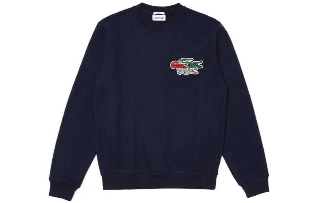 

Толстовка унисекс темно-синяя Lacoste, темно-синий