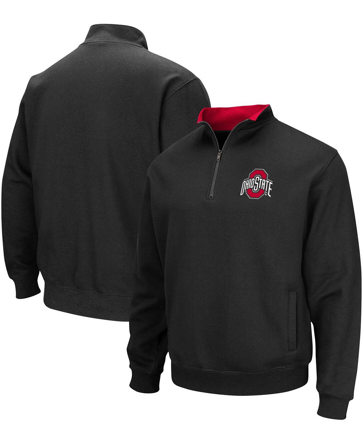 Мужская черная куртка с молнией четверти с логотипом Ohio State Buckeyes Tortugas Team Colosseum