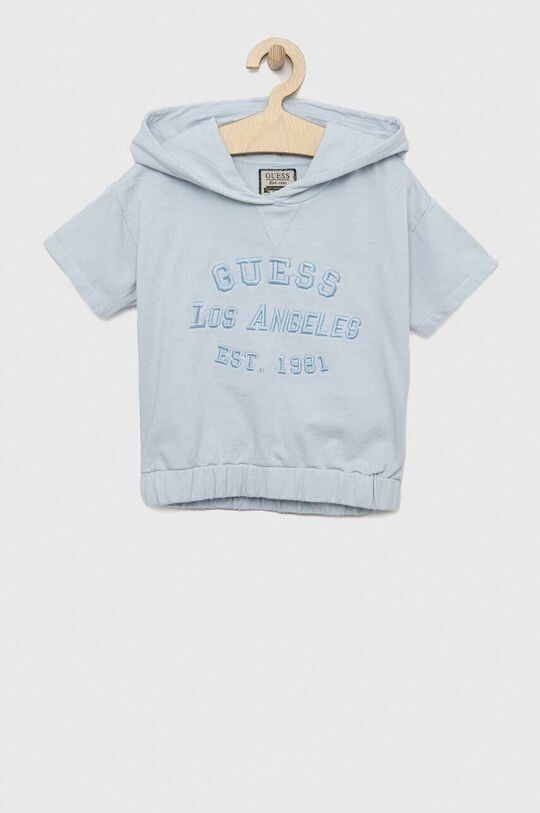 

Детская хлопковая футболка Guess, синий