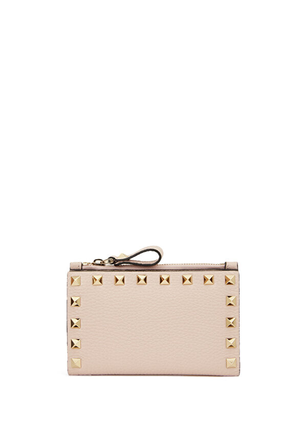 

Розовый женский кожаный кошелек rockstud Valentino Garavani