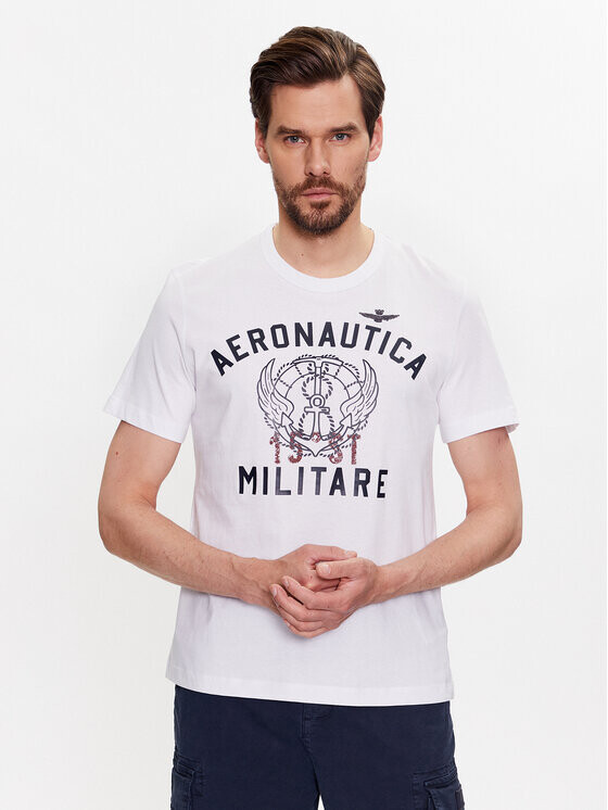 

Футболка стандартного кроя Aeronautica Militare, белый