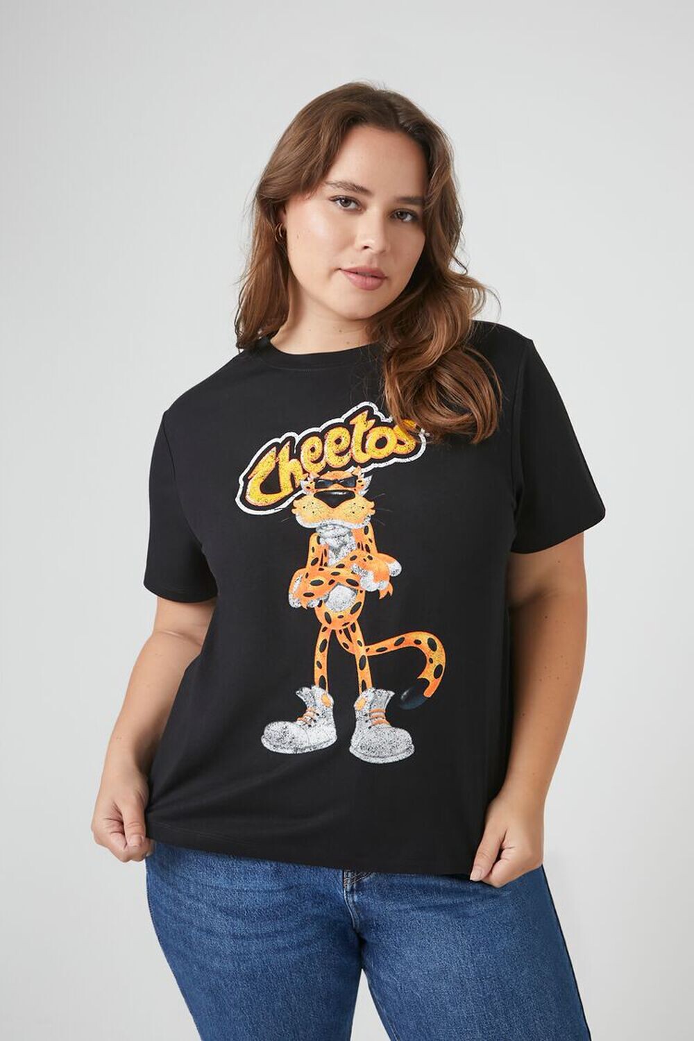 

Футболка Cheetos с рисунком больших размеров Forever 21, черный