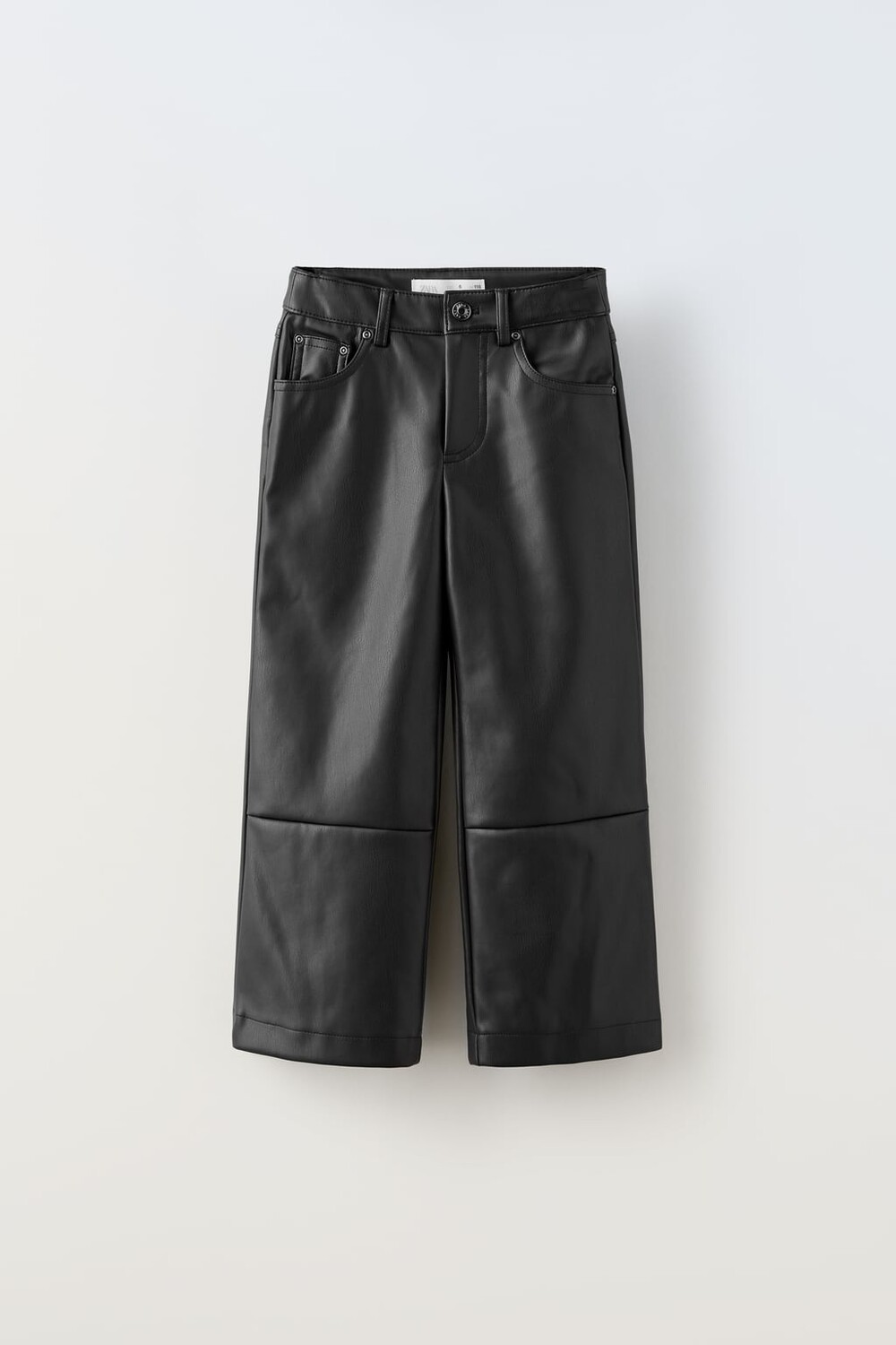 

Брюки из искусственной кожи ZARA, черный