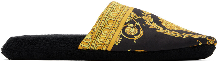 

Черные тапочки в стиле барокко Versace Underwear