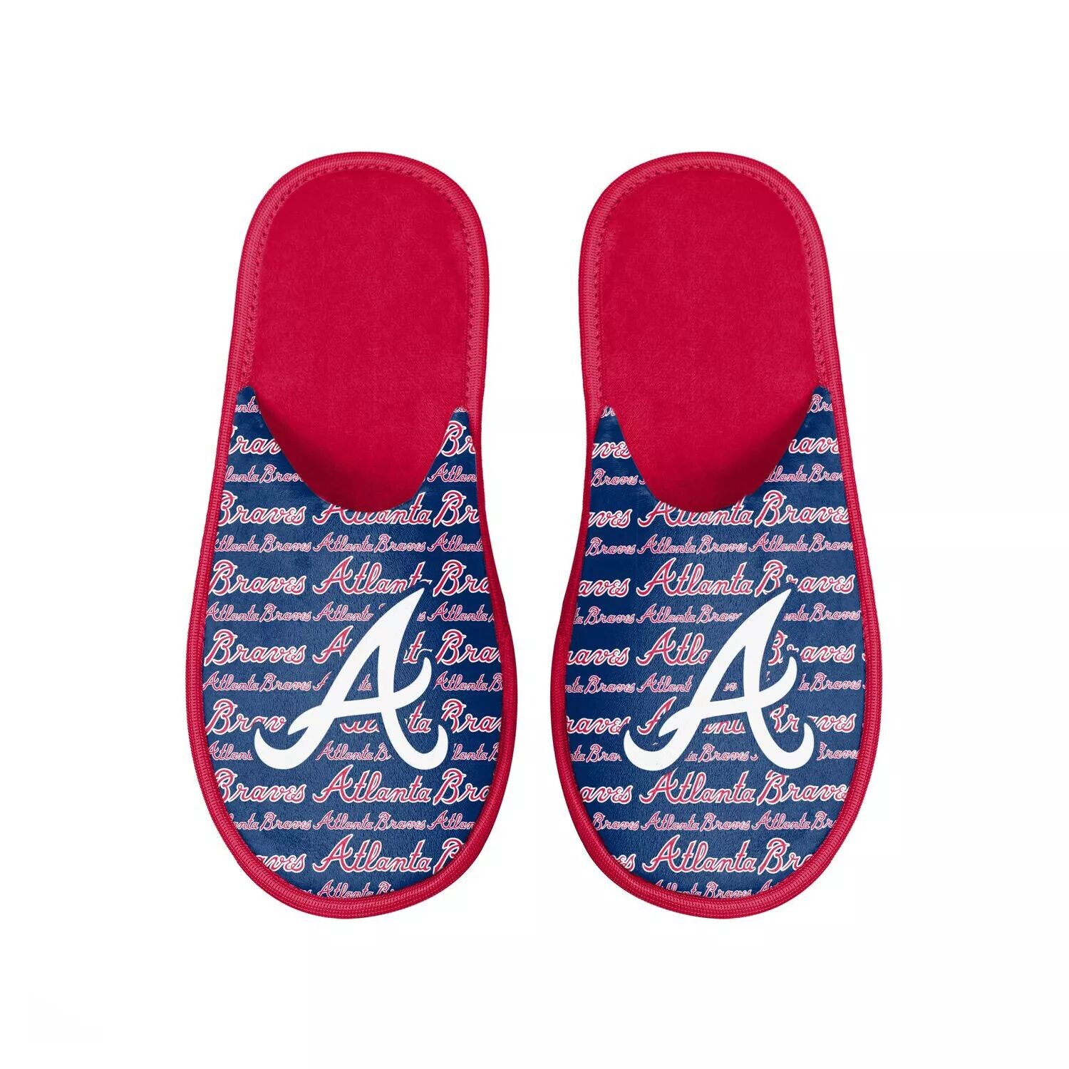 

Мужские шлепанцы с логотипом FOCO Atlanta Braves Scuff