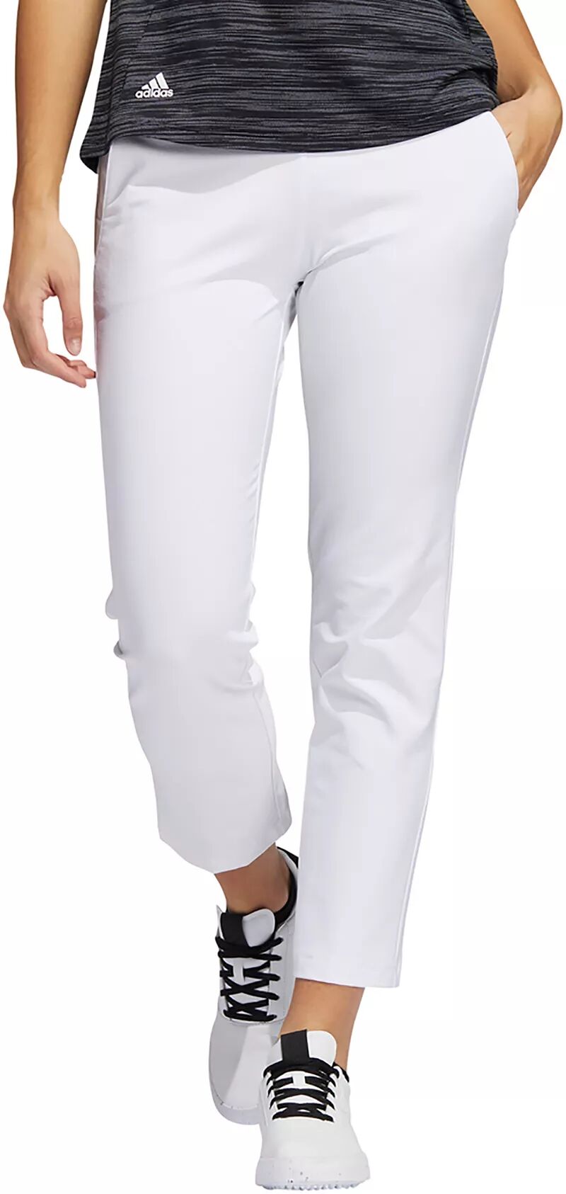 Женские брюки для гольфа Adidas без застежки до щиколотки, белый