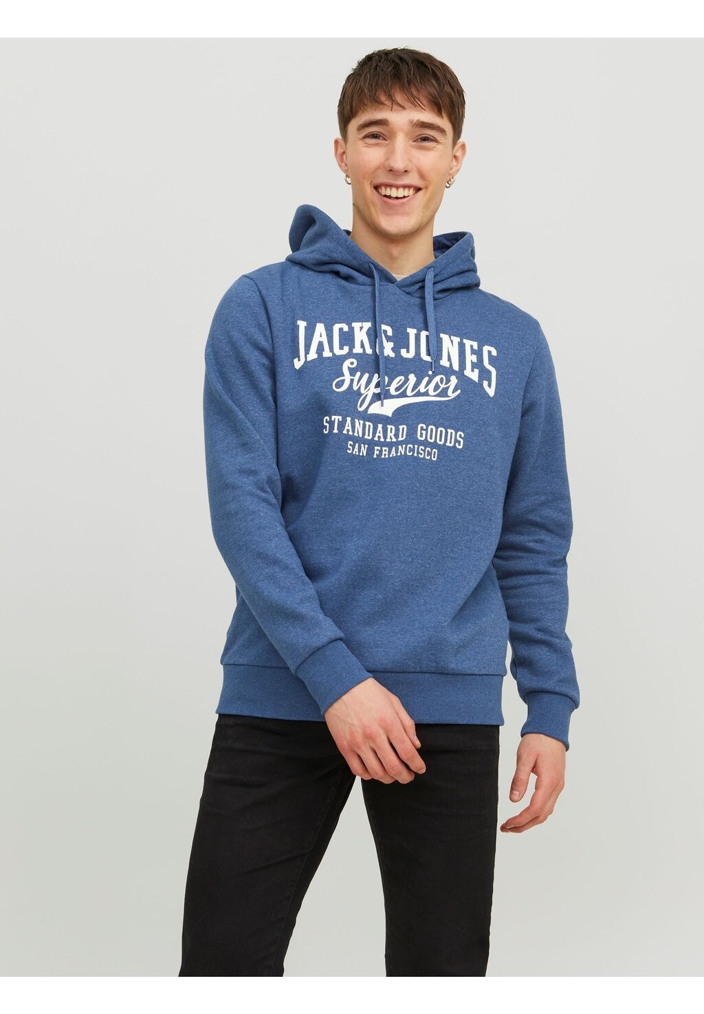 

Толстовка JJELOGO COL MEL NOOS Jack & Jones, прапорный синий/меланж
