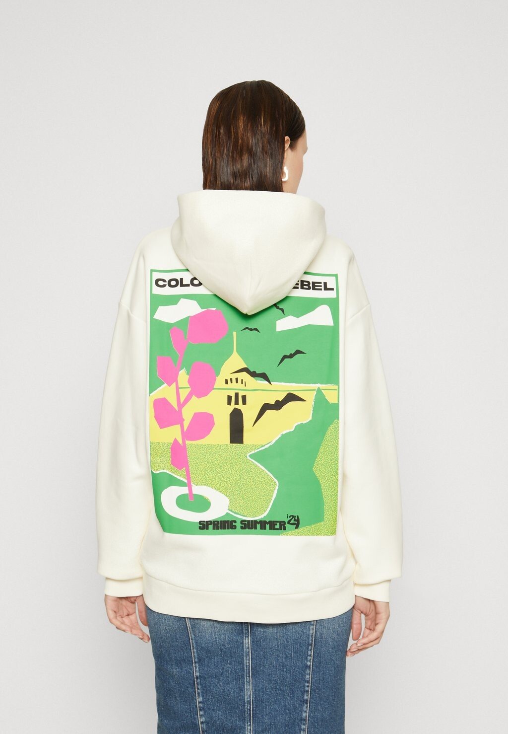 

Толстовка MOTEL SCENERY OVERSIZED HOODIE Colourful Rebel, цвет off white