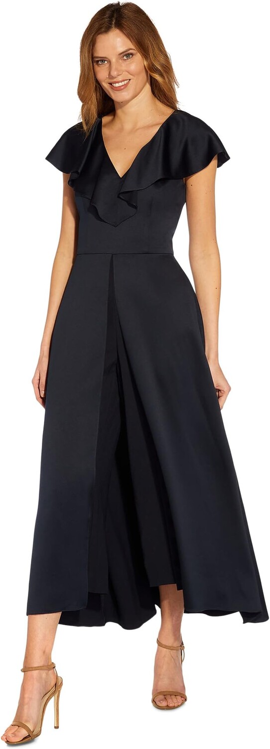 

Комбинезон Adrianna Papell Satin Crepe Walk Through Jumpsuit, цвет Dark Navy