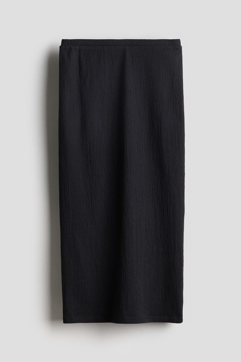 Юбка макси из джерси H&M, черный юбка длинная из блестящего трикотажа эффект набедренной повязки xs черный