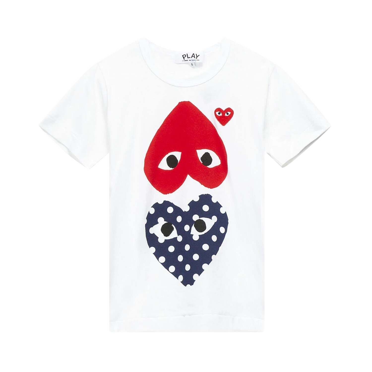

Comme des Garçons PLAY Футболка с сердечками в горошек, цвет Белый