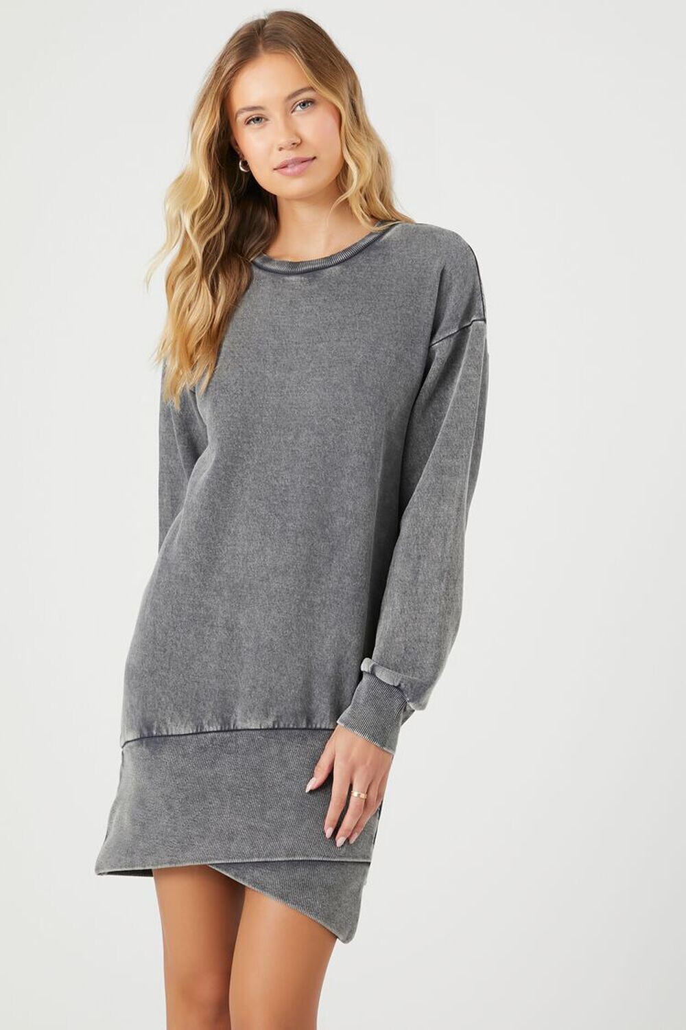 

Мини-платье из флисового пуловера Forever 21, угольный