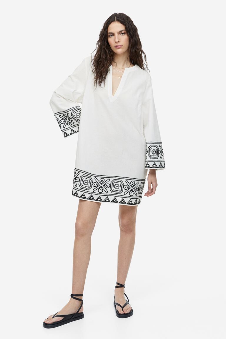 

Платье-туника с вышивкой H&M