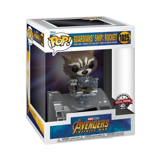 Funko POP! Коллекционная фигурка Делюкс, Marvel, Avengers, Ship Guardians: Rocket рюкзак marvel guardians chibi