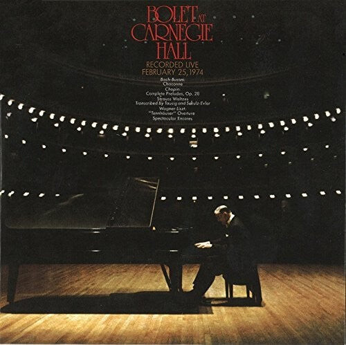 

CD диск Bolet, Jorge: Jorge Bolet At Carnegie Hall 1974