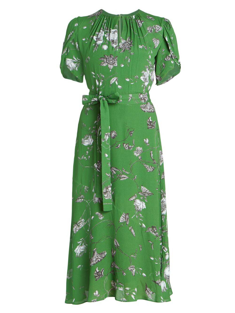 

Атласное платье с короткими рукавами Erdem