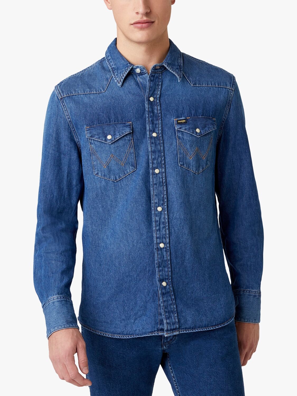 

Джинсовая рубашка Wrangler Western на 1 год, синяя