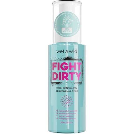 Wet N Wild Fight Dirty Makeup Осветляющий закрепляющий спрей с увлажняющей и балансирующей формулой - естественный финиш, Wet 'N' Wild