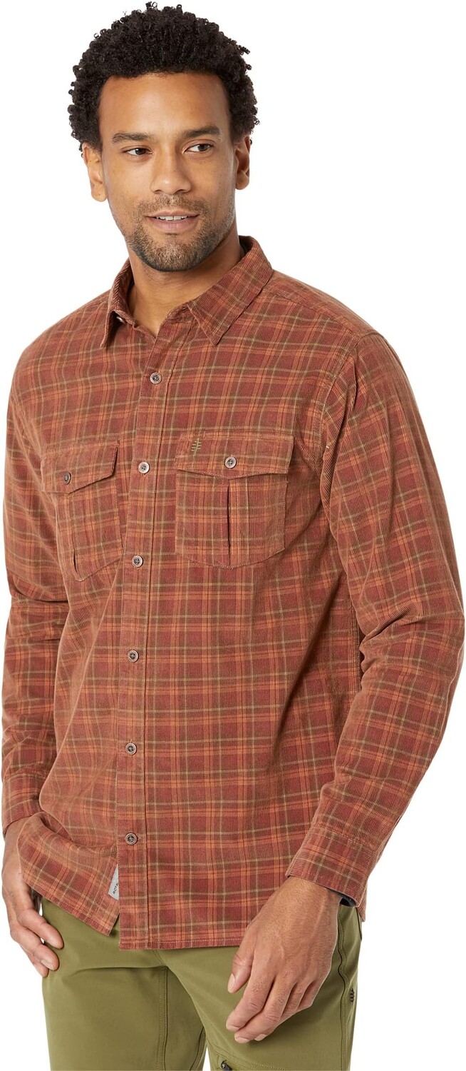

Рубашка Covert Cord Organic Cotton Long Sleeve Royal Robbins, цвет Canyon Oak Salt Point Plaid