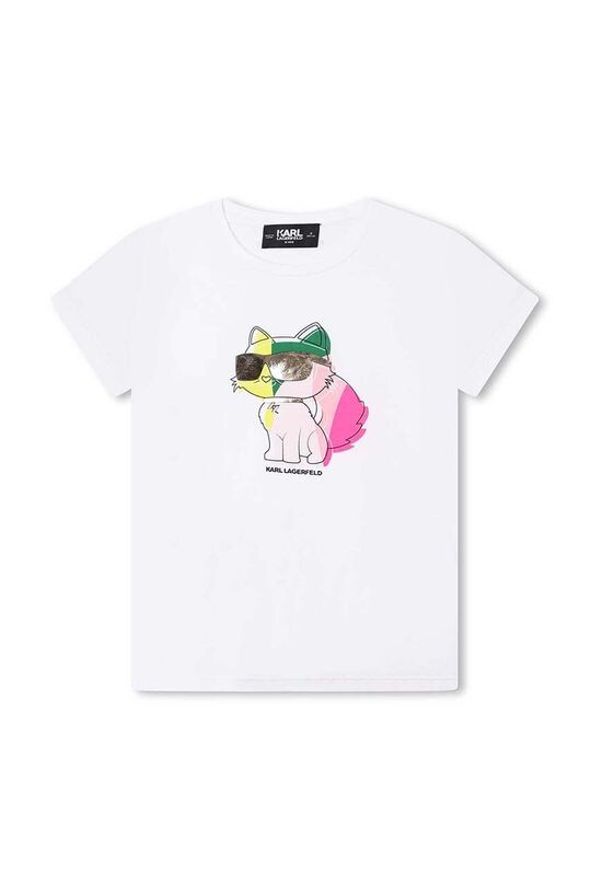 

Детская хлопковая футболка Karl Lagerfeld, белый