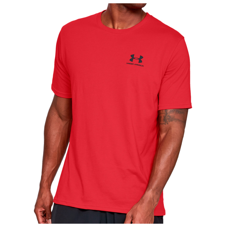 Функциональная рубашка Under Armour Sportstyle Left Chest S/S, цвет Red/Black