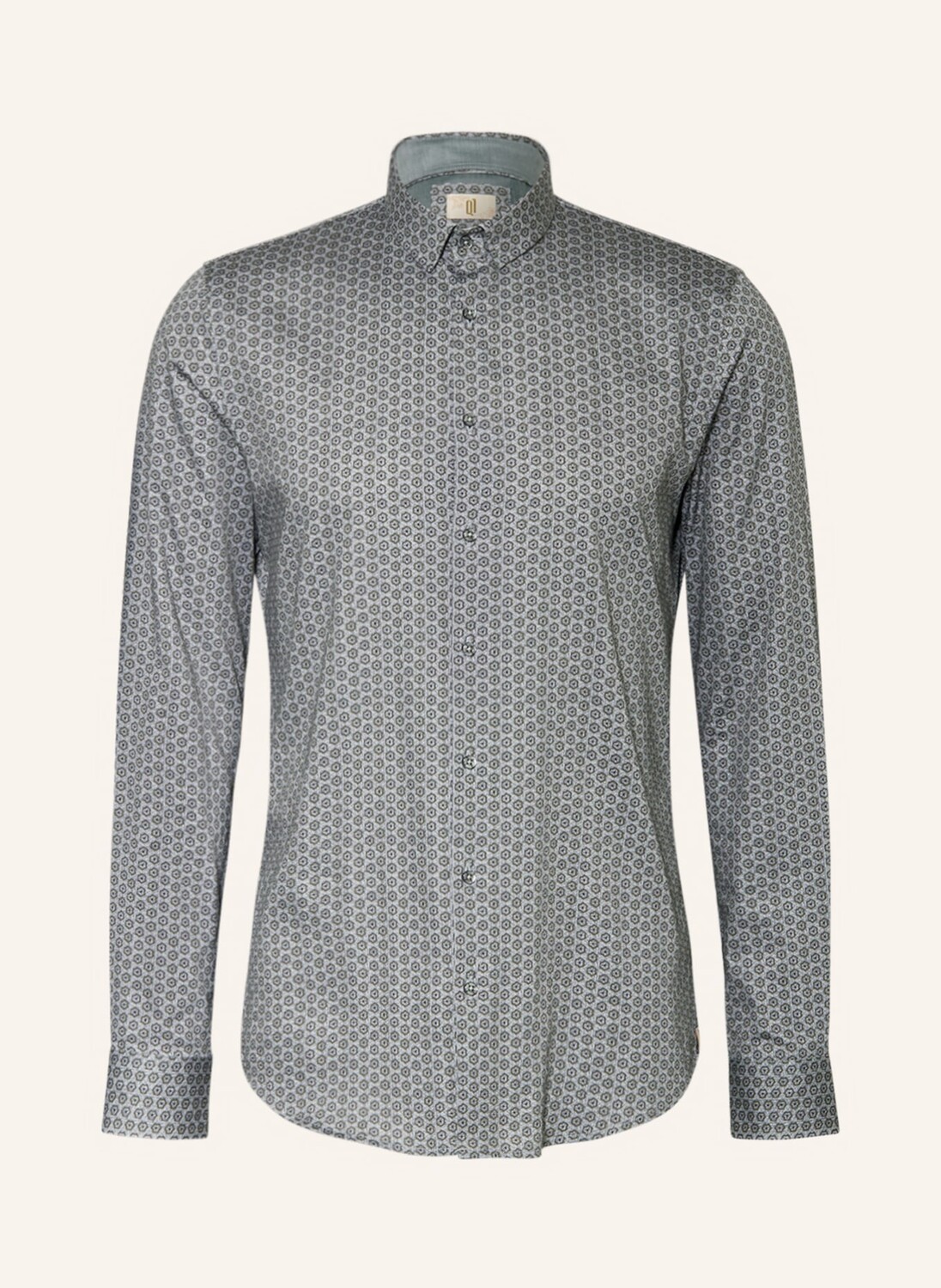

Рубашка Q1 Manufaktur Extra Slim Fit, оливковый