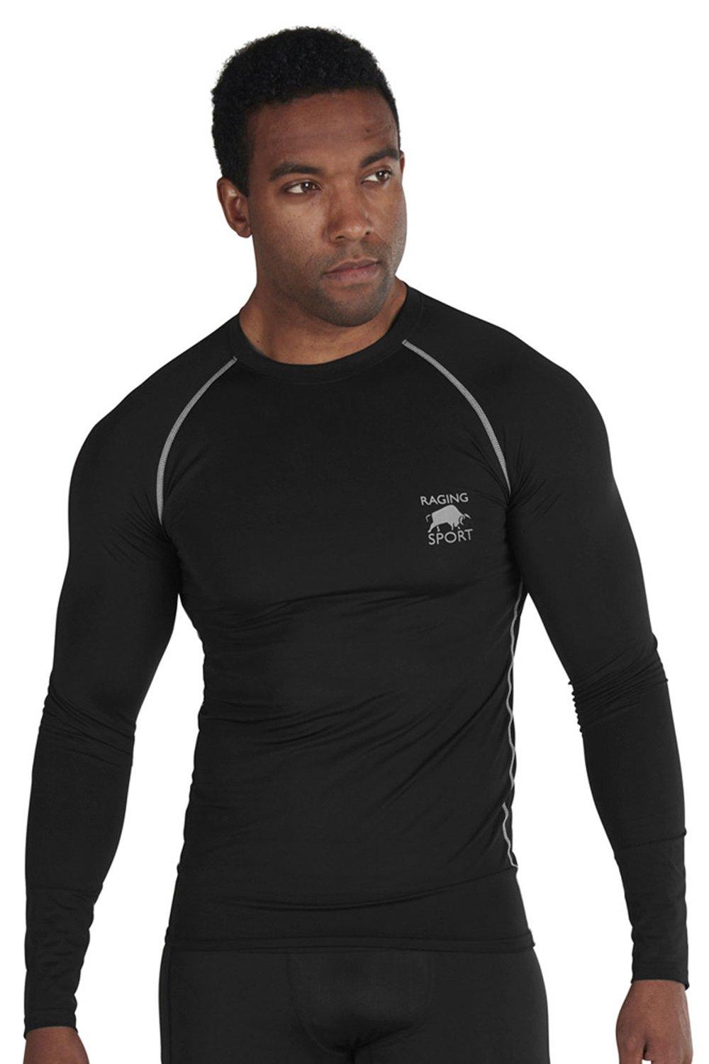 Компрессионная футболка Base с длинными рукавами Raging Bull, черный