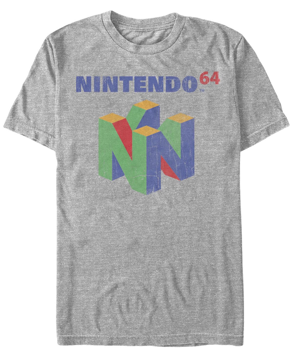 

Мужская футболка с коротким рукавом и логотипом Nintendo 64 Console Fifth Sun