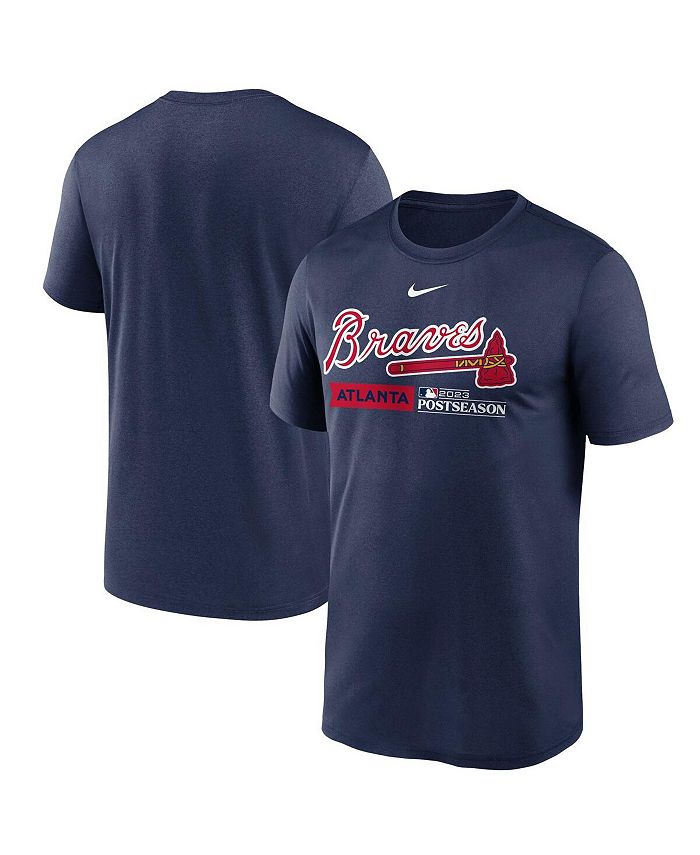 

Мужская темно-синяя футболка Atlanta Braves 2023 Post Season Authentic Collection Dugout Nike, синий